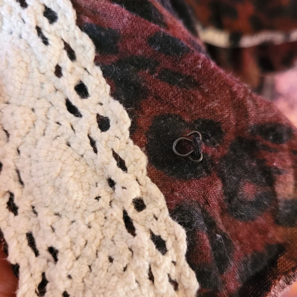 Colorful, Leopard Print Babydoll Top - Picture 9 of 9